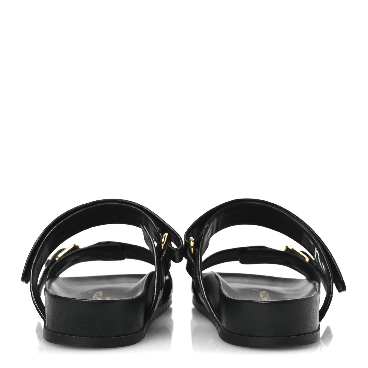Louis Vuitton Lambskin Embossed Monogram Bom Dia Flat Mule Sandals 38 Black 7 of 13