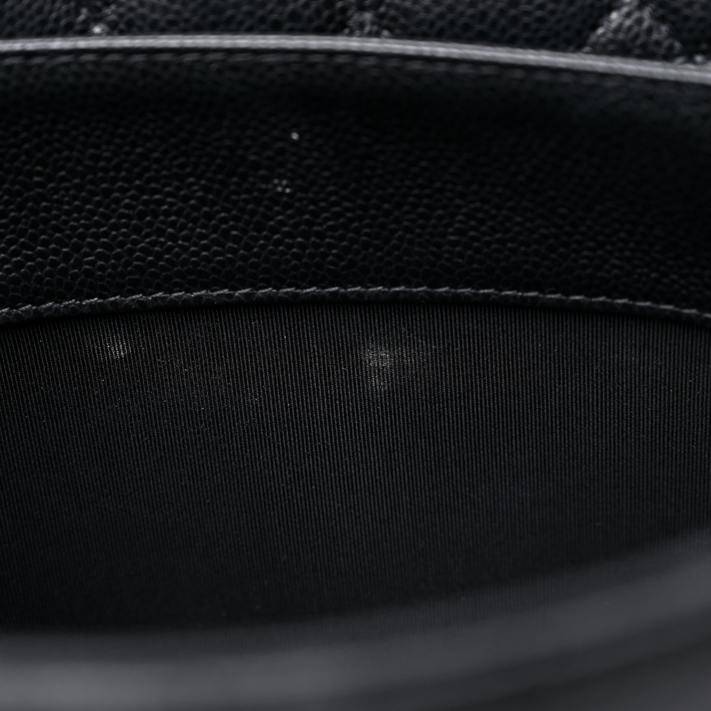 Caviar Quilted City Shopping Tote Black