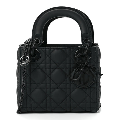 Christian Dior Ultra Matte Calfskin Cannage Mini Lady Dior Black 1 of 11