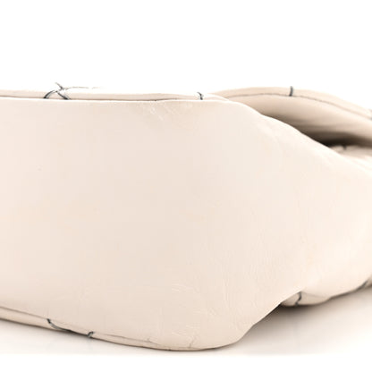 Chanel Glazed Goatskin Double Stitch Flap Ivory 10 of 12