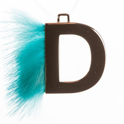 Fendi Mink Fur D ABClick Bag Charm Aqua 3 of 5