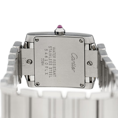 Cartier Stainless Steel 20mm Tank Francaise Quartz Watch Raspberry 4 of 4
