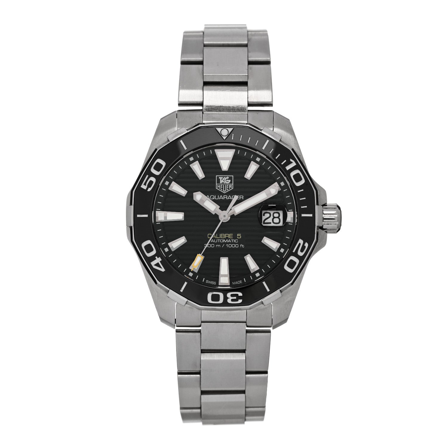 Tag Heuer Stainless Steel 41mm Aquaracer 300M Automatic Watch Black WAY211A-1 1 of 4
