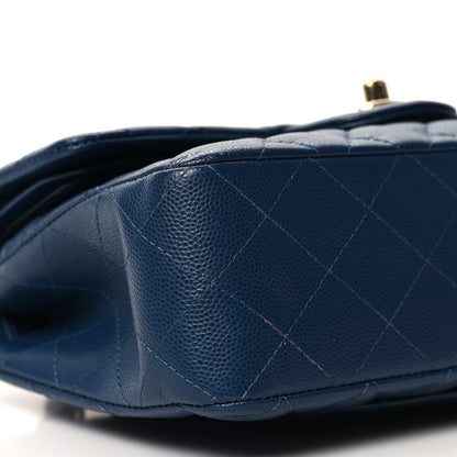 Chanel Caviar Quilted Small Double Flap Blue 9 of 10