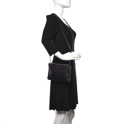 Celine Lambskin Small Trio Crossbody Bag Black 2 of 10