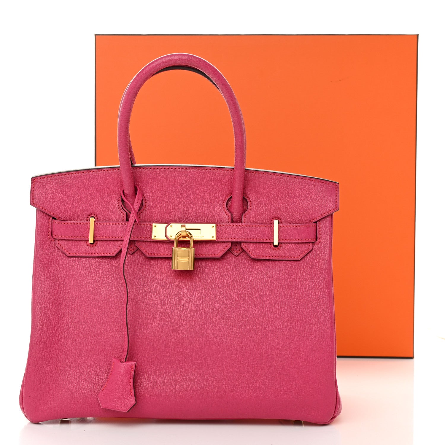 Hermes Chevre Mysore Birkin 30 Rose Shocking 16 of 16