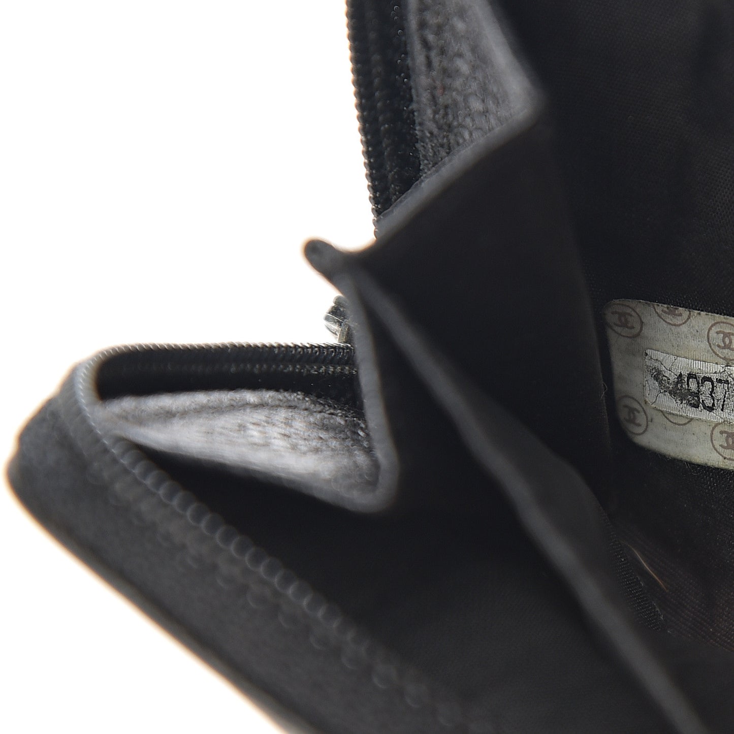 Caviar Timeless CC Zip Around Coin Purse Black