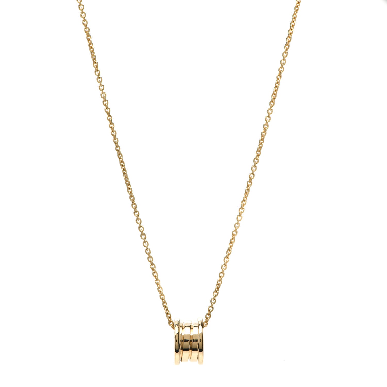Bulgari 18K Yellow Gold B.Zero1 Pendant Necklace 1 of 4
