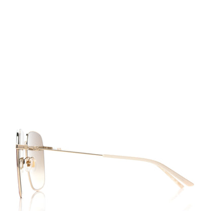 Gucci Web Rectangular Frame Interlocking G Sunglasses GG0394S Green Red 2 of 8