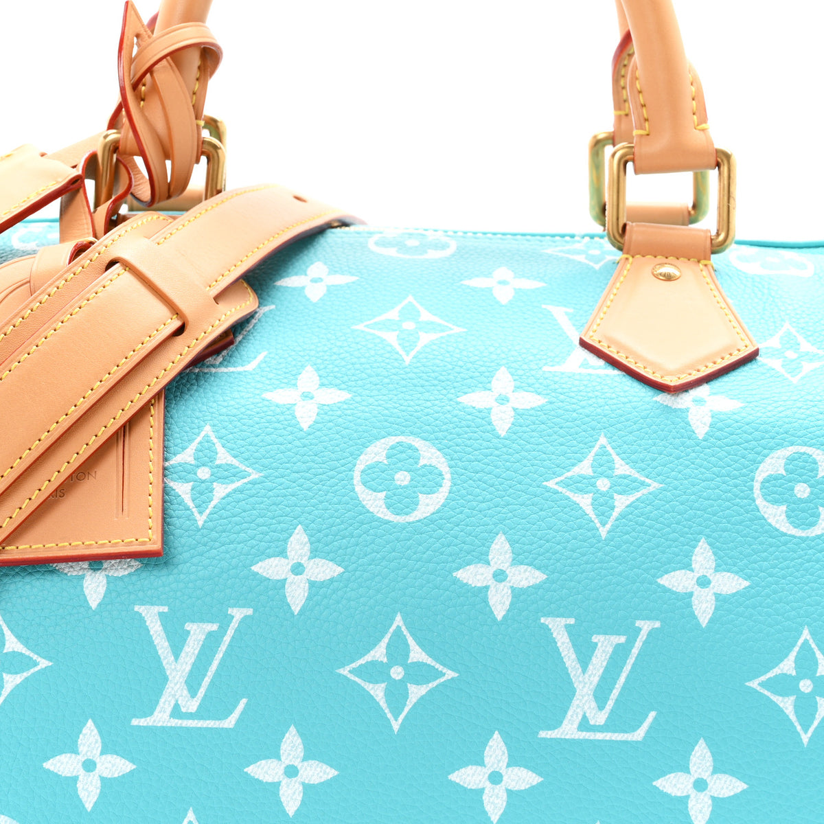 Louis Vuitton Calfskin Monogram Speedy P9 Bandouliere 40 Turquoise 7 of 9