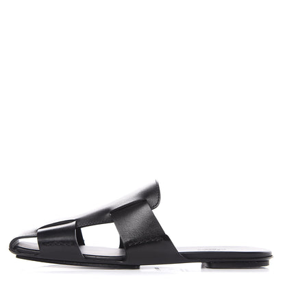 Hermes Calfskin Ruse Mules 39 Black 1 of 8