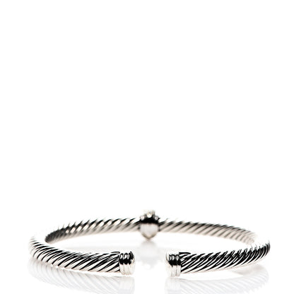 David Yurman Sterling Silver Diamond 5mm Cable Classics Single Station Bracelet 2 of 4