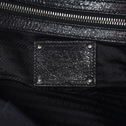 Prada Cervo Lux Chain Shoulder Bag Black 6 of 7