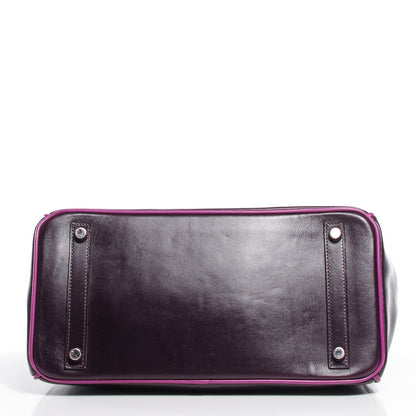 Hermes Box Bi-Color Birkin 30 Raisin Cyclamen 21 of 26