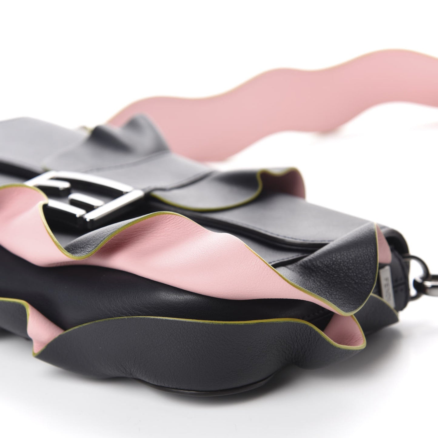 Calfskin Waves Baguette Blue Notte Pink