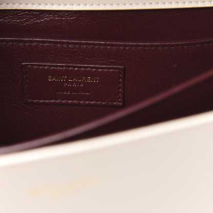 Saint Laurent Smooth Calfskin Medium Classic Monogram Cassandra Top Handle Crema Soft Rouge Legion 7 of 9