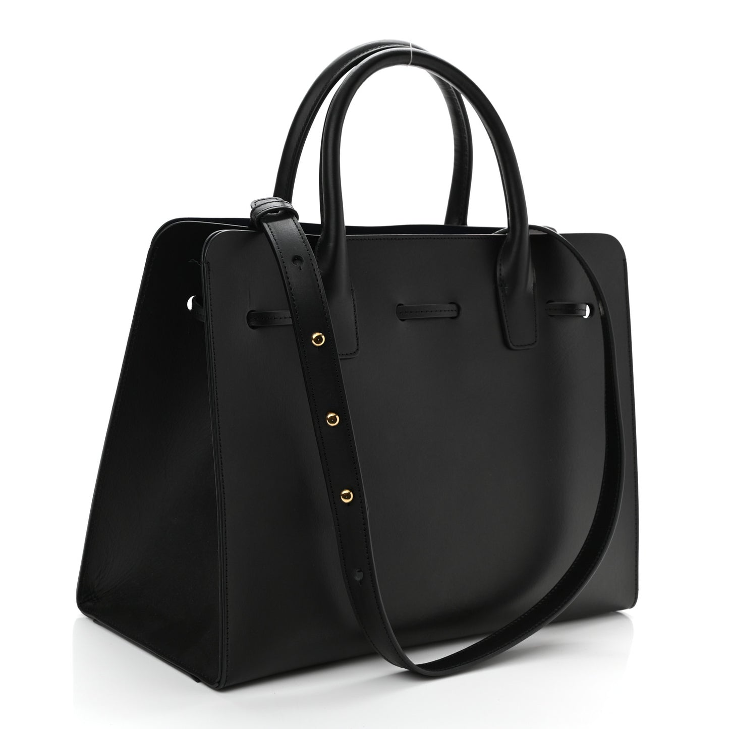 Vegetable Tanned Calfskin Sun Bag Black Blue