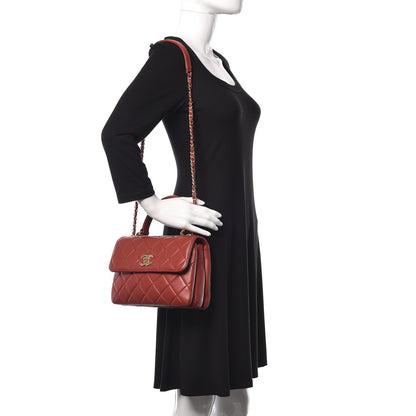 Chanel Lambskin Quilted Small Trendy CC Dual Handle Bag Red 2 of 11