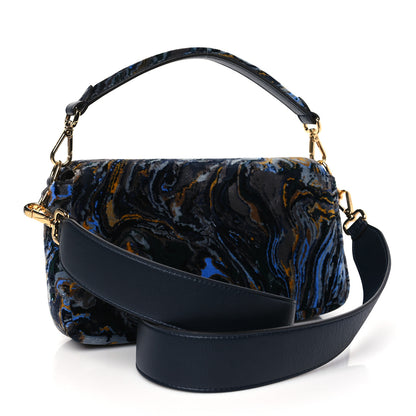 Fendi Velvet Tappetino Marble Baguette Bleu Multicolor 3 of 10