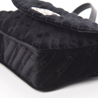 Balenciaga Velvet Logo Matelasse BB Chain Wallet Black 6 of 10