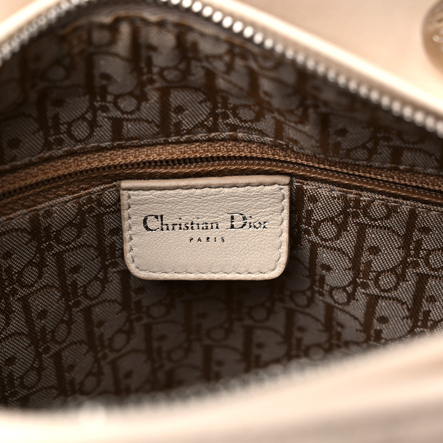 Christian Dior Lambskin Cannage Medium Lady Dior Light Beige 6 of 13