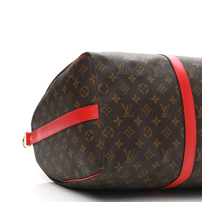 Louis Vuitton Calfskin Monogram Keepall Bandouliere 50 Coquelicot 8 of 11