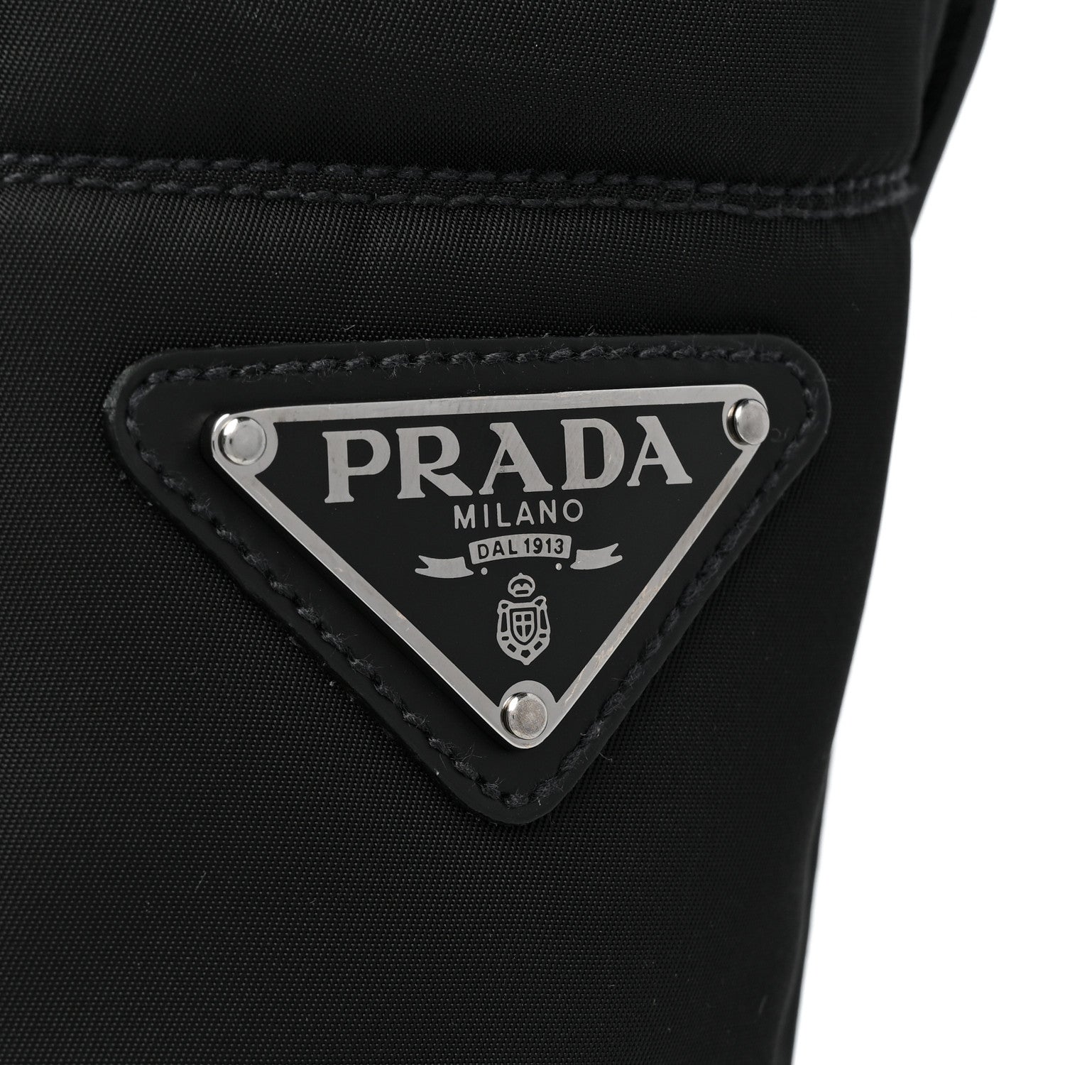 Prada Spazzolato Rois Re-Nylon Metal Triangle Logo Mens 40mm Combat Boots 6 Black 7 of 9