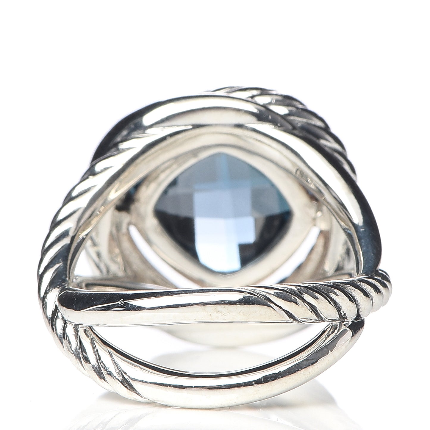 Sterling Silver Hampton Blue Topaz 11mm Infinity Ring 54 7