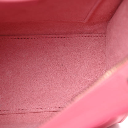 Celine Drummed Calfskin Nano Luggage Flamingo 12 of 16