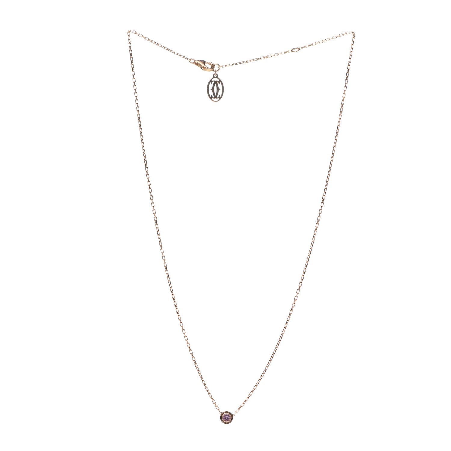 Cartier 18K Pink Gold Pink Sapphire D'Amour Pendant Necklace 3 of 6