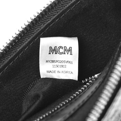 MCM Metallic Visetos Original Medium Pouch Silver 9 of 13