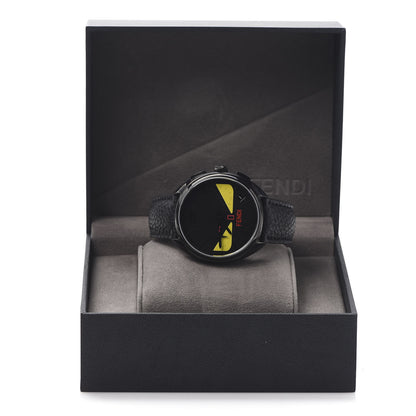 Fendi Stainless Steel Calfskin 40mm Momento Bugs Quartz Watch Black 6 of 6