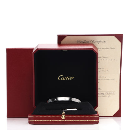 Cartier 18K White Gold LOVE Bracelet 17 7 of 7