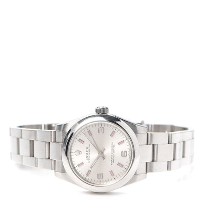 Rolex Stainless Steel 31mm Oyster Perpetual Watch Pink Index 177200 2 of 6