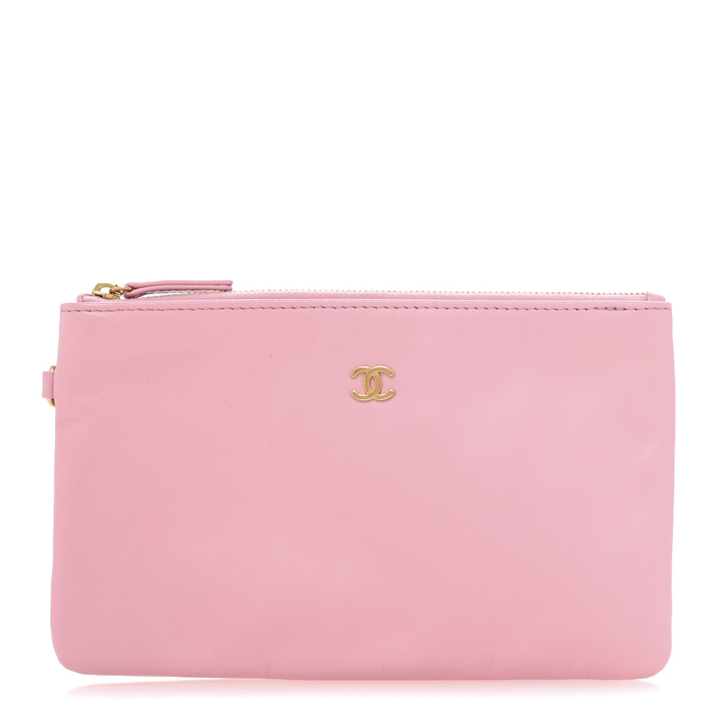 Shiny Calfskin Chanel 22 Removable Pouch Pink