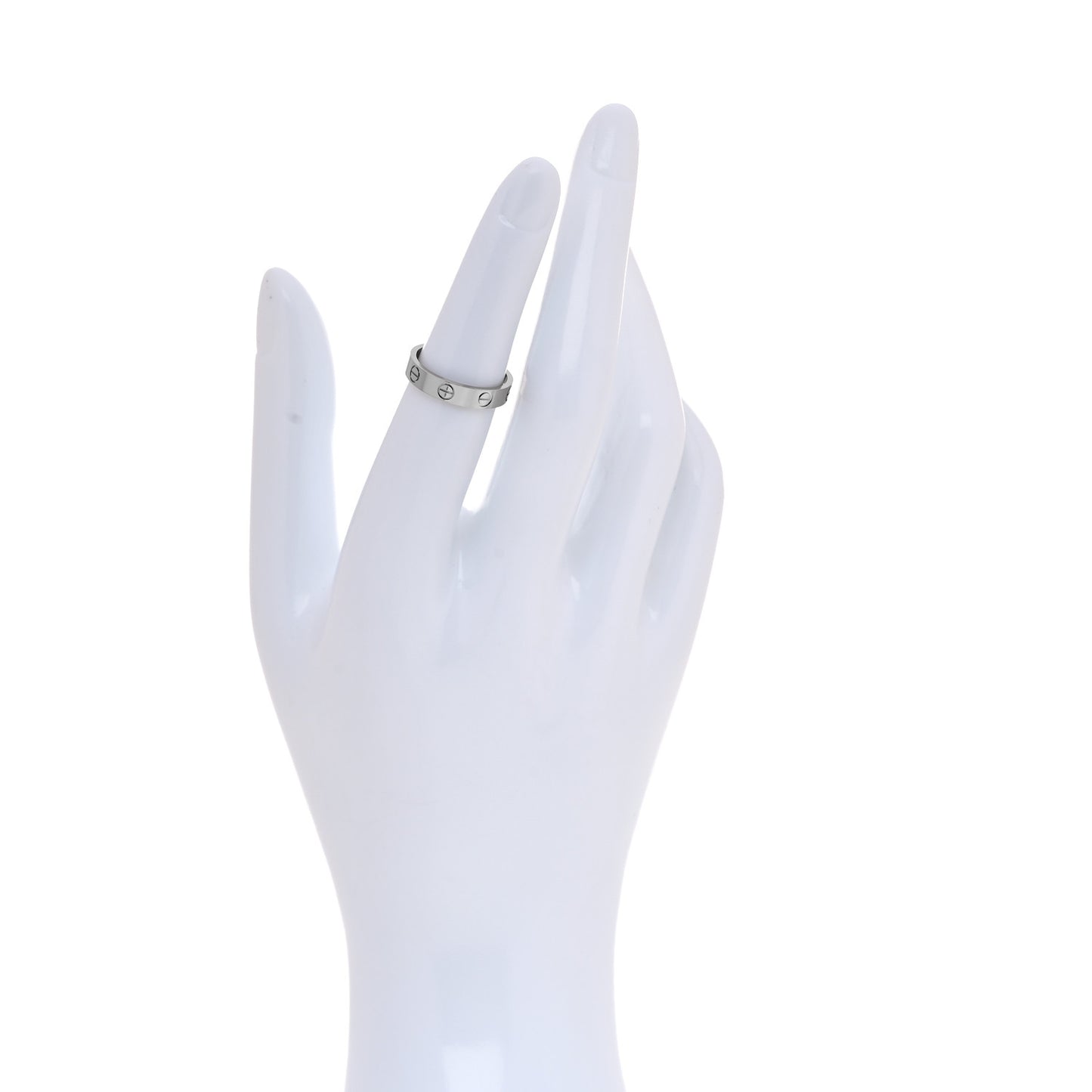 18K White Gold 3.5mm LOVE Wedding Band Ring 50 5.25