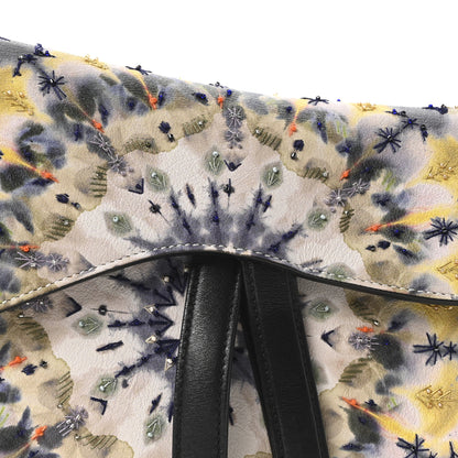 Christian Dior Calfskin Embroidered Kaleidiorscopic Saddle Bag Multicolor 7 of 9