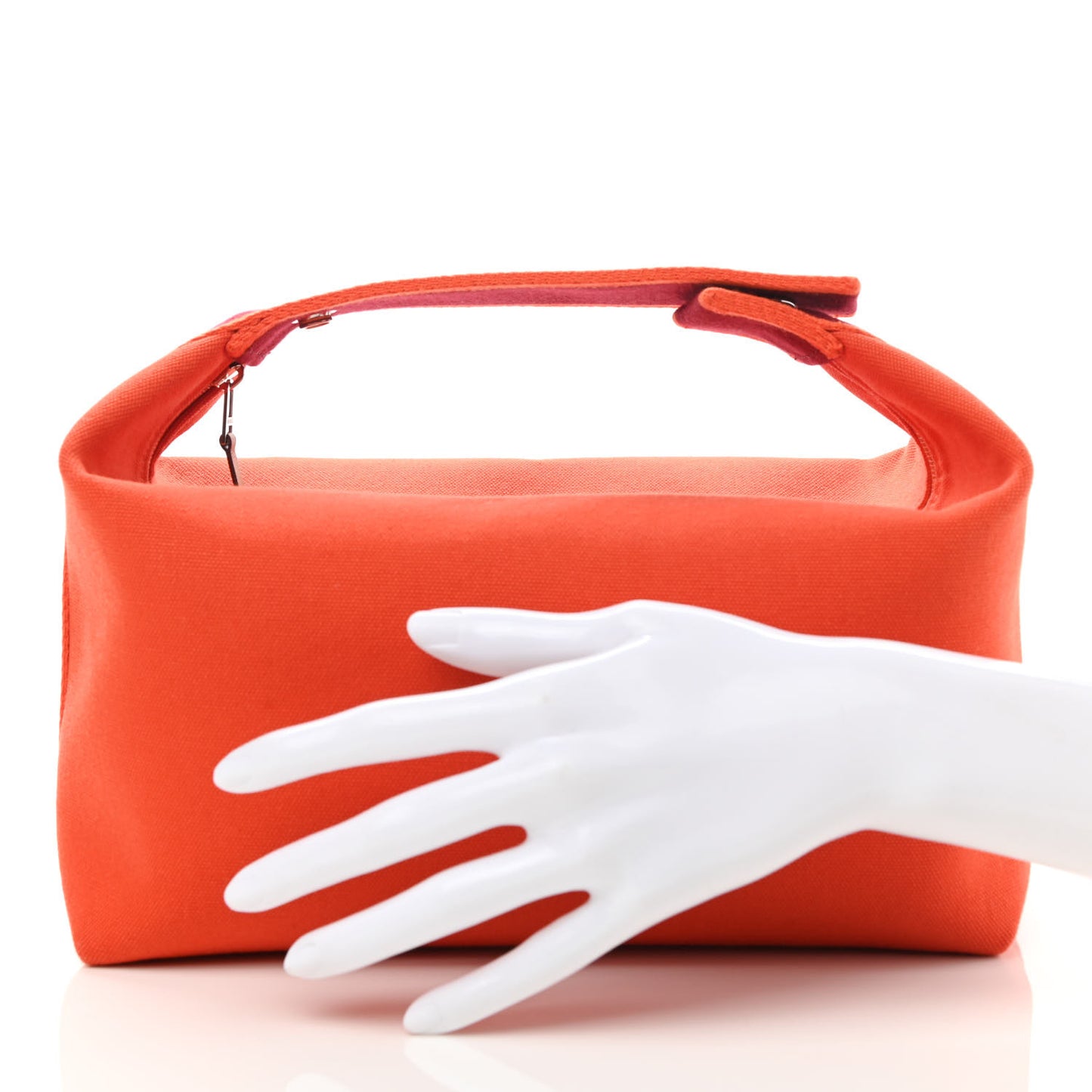 Canvas Large Bride-A-Brac Pouch Orange Feu Burgundy