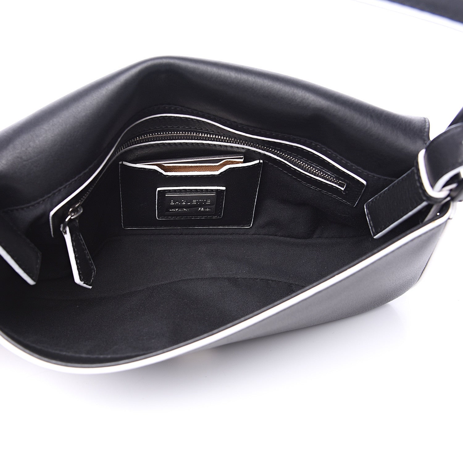Fendi Vitello Dolce Elite Monster Eyes Bi-Color Baguette Black Yellow 4 of 7