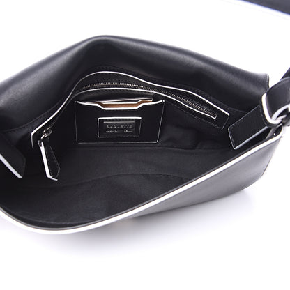 Fendi Vitello Dolce Elite Monster Eyes Bi-Color Baguette Black Yellow 4 of 7