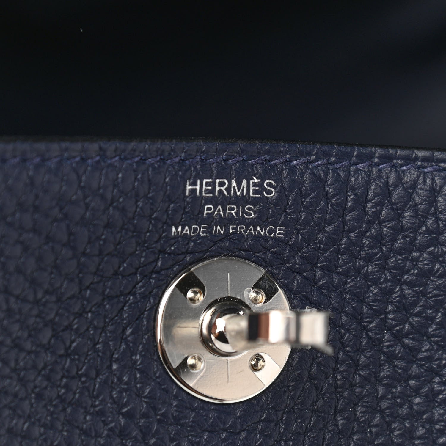 Hermes Taurillon Clemence Mini Lindy 20 Bleu Nuit 6 of 10