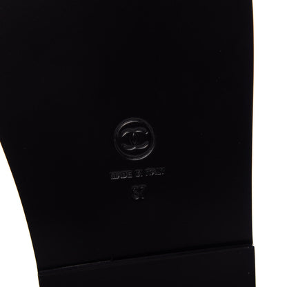 Chanel Grained Calfskin Velcro Dad Sandals 37 Black 9 of 10