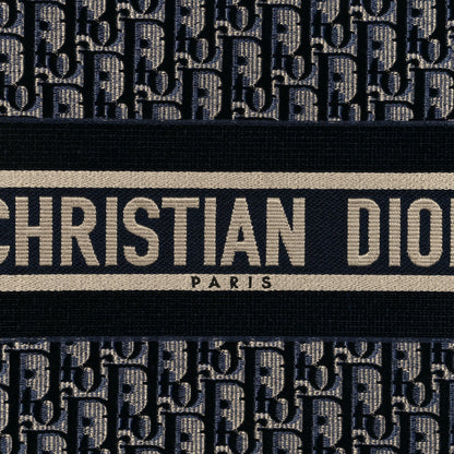 Christian Dior Oblique Velvet Medium Book Tote Blue Multicolor 8 of 10