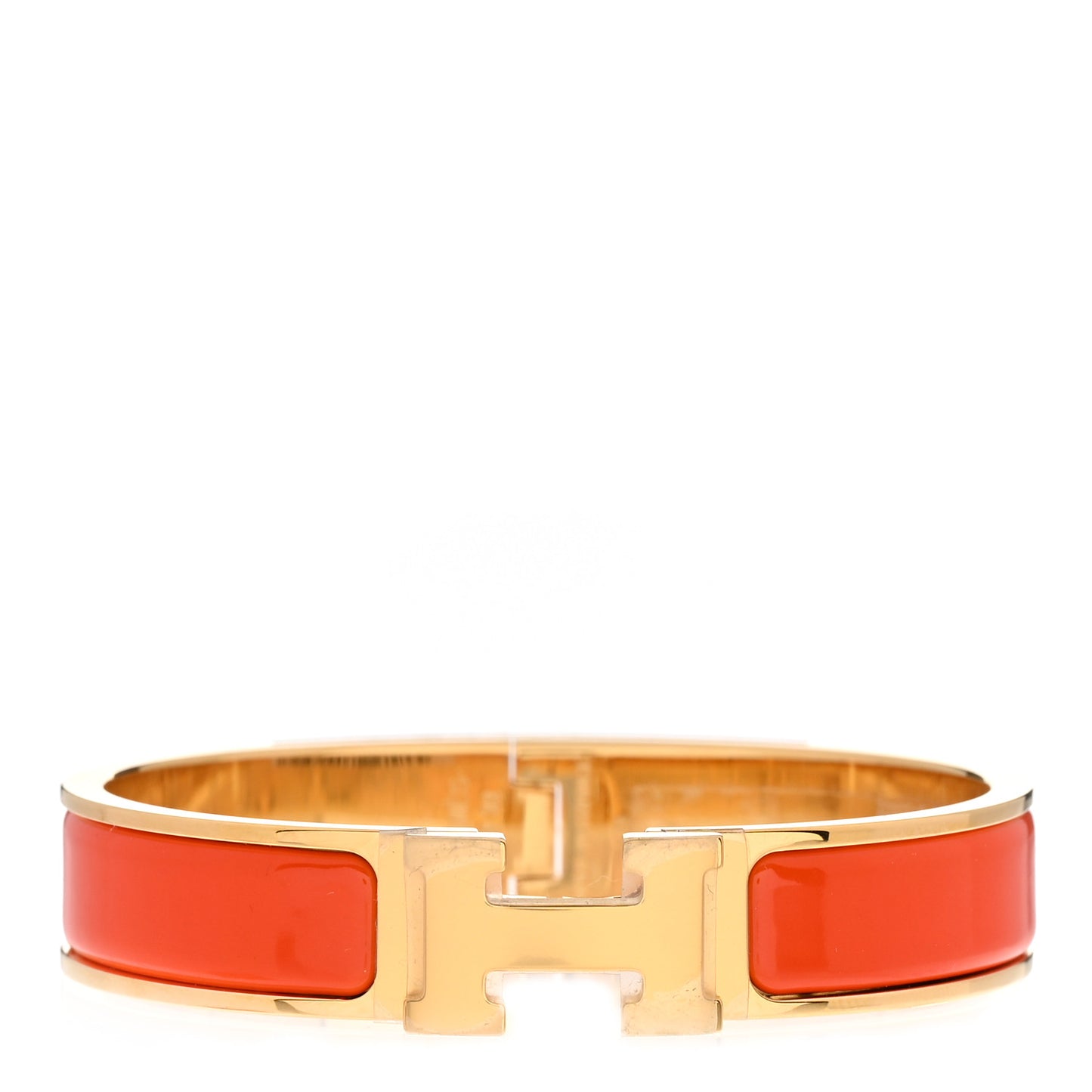 Enamel Narrow Clic Clac H Bracelet PM Orange