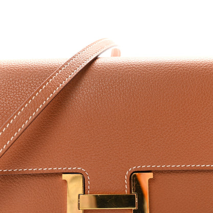 Hermes Evercolor Cavale Constance Long Wallet To Go Gold Multicolor 7 of 10