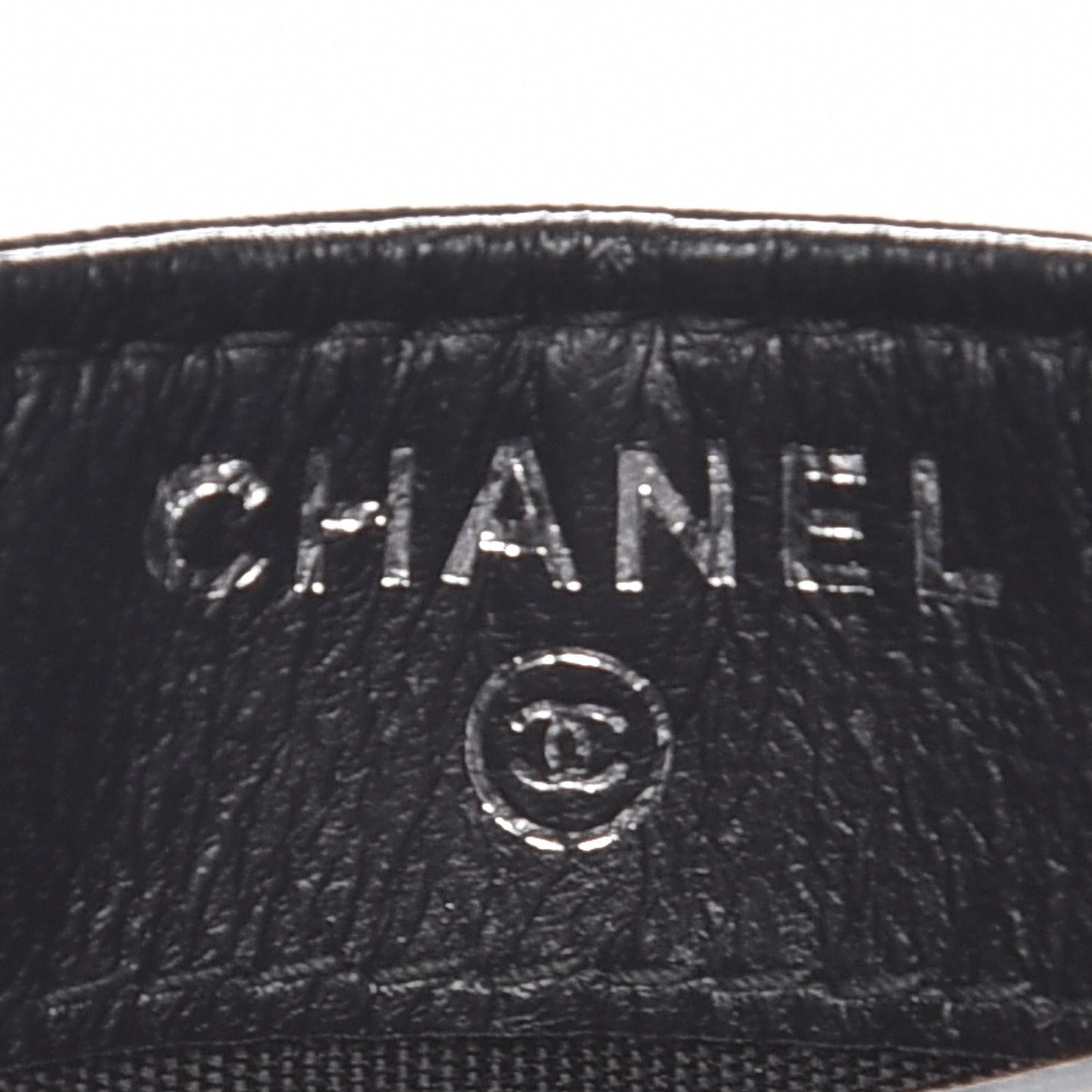 Lambskin Camellia Embossed Card Holder So Black
