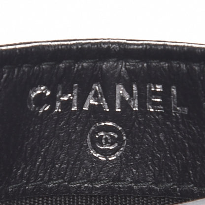 Chanel Lambskin Camellia Embossed Card Holder So Black 6 of 10