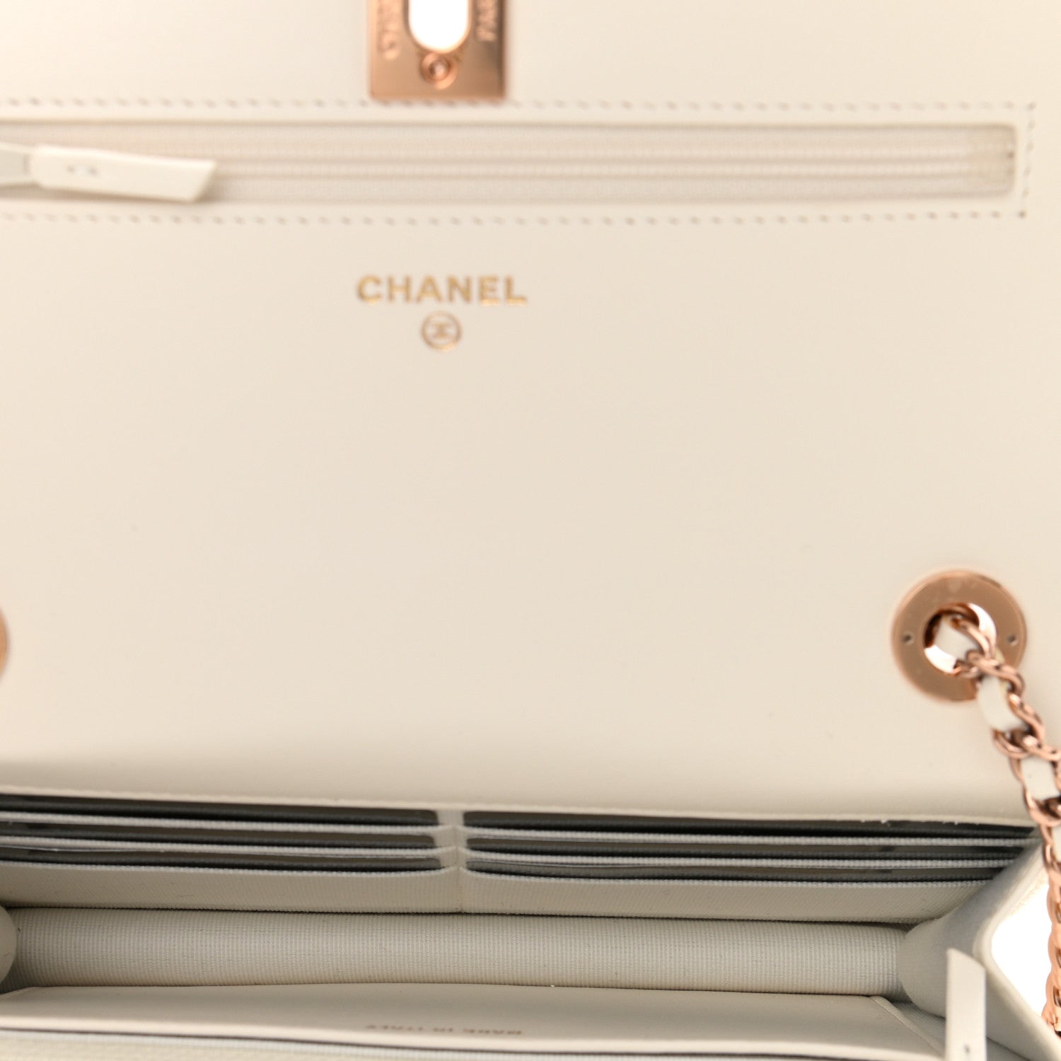 Chanel Lambskin Quilted Trendy CC Wallet On Chain WOC White 5 of 11
