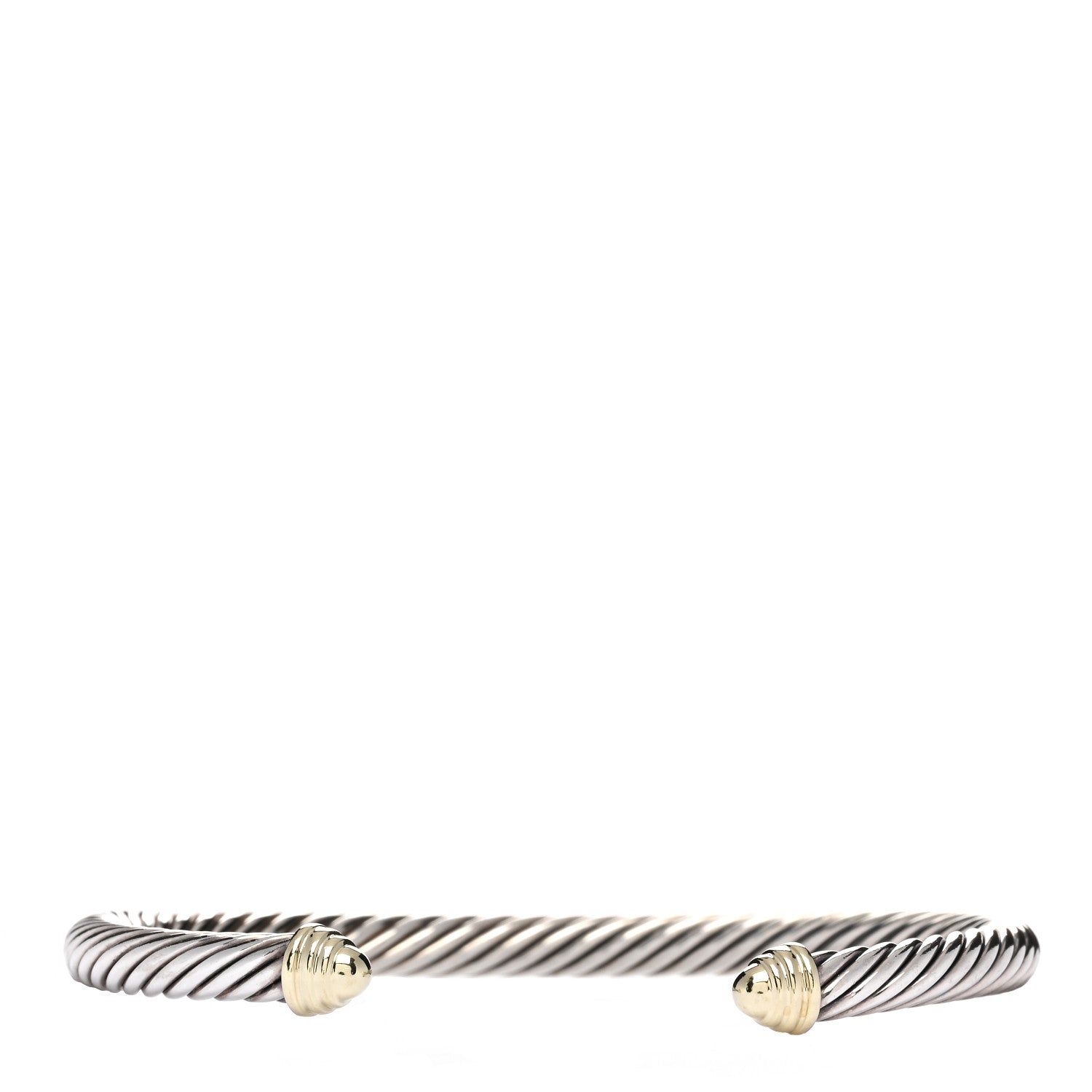 David Yurman Sterling Silver 14K Yellow Gold 5mm Cable Classics Bracelet 1 of 3