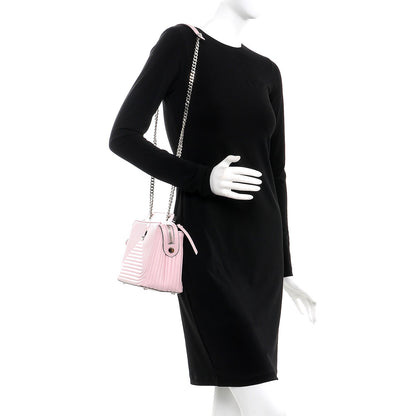 Fendi Shiny Nappa Trapuntata Small DotCom Click Chain Satchel Peonia 3 of 11